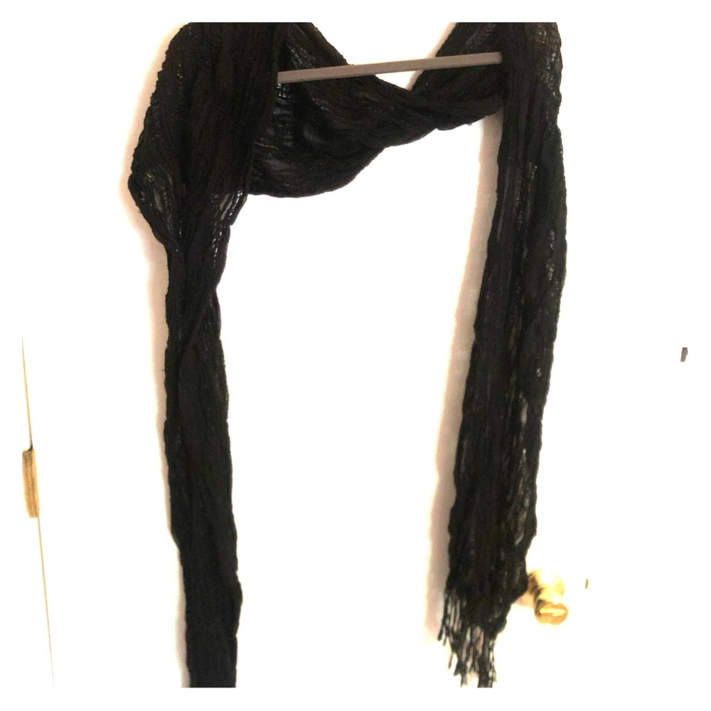 Black long scarf